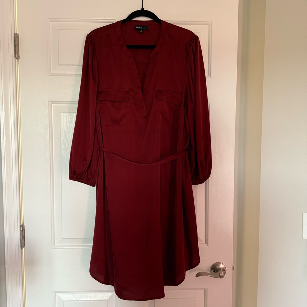 Torrid Burgundy Long Sleeve Dress